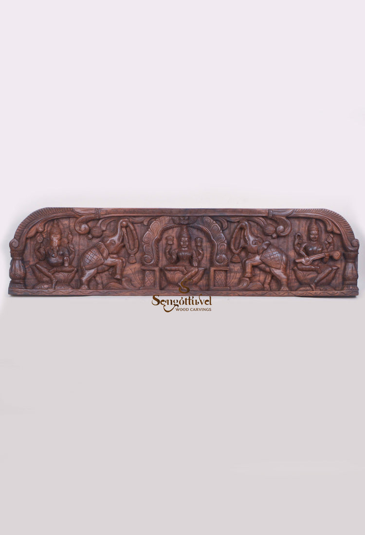 Pillar Design GajaLakshmi&Ganesh,saraswathi panel 48"