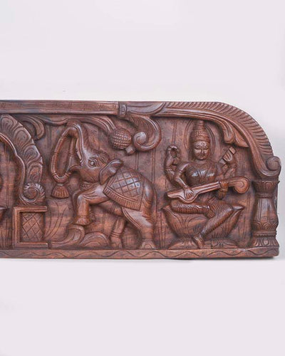 Pillar Design GajaLakshmi&Ganesh,saraswathi panel 48"