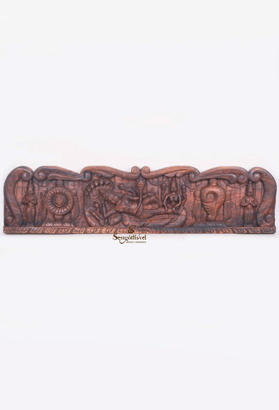 Reclining Ranganathar with Chanku Nama Chakra Panel 48.5"