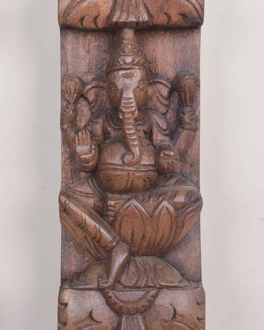 Handcrafted Vertical Ashta Ganesha Paired Panel 36"