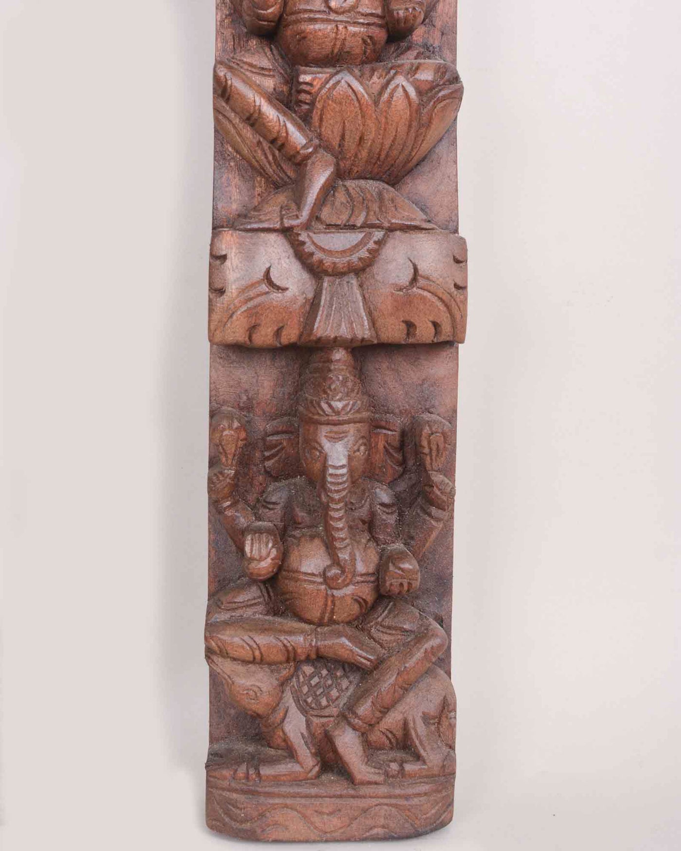 Handcrafted Vertical Ashta Ganesha Paired Panel 36"
