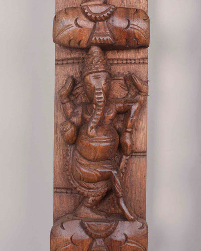 Handcrafted Vertical Ashta Ganesha Paired Panel 36"
