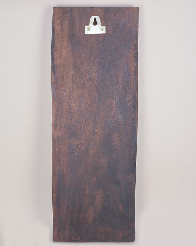 Vertical Peacock Wall Panel – 36" Wooden Decorative Entrance Decor