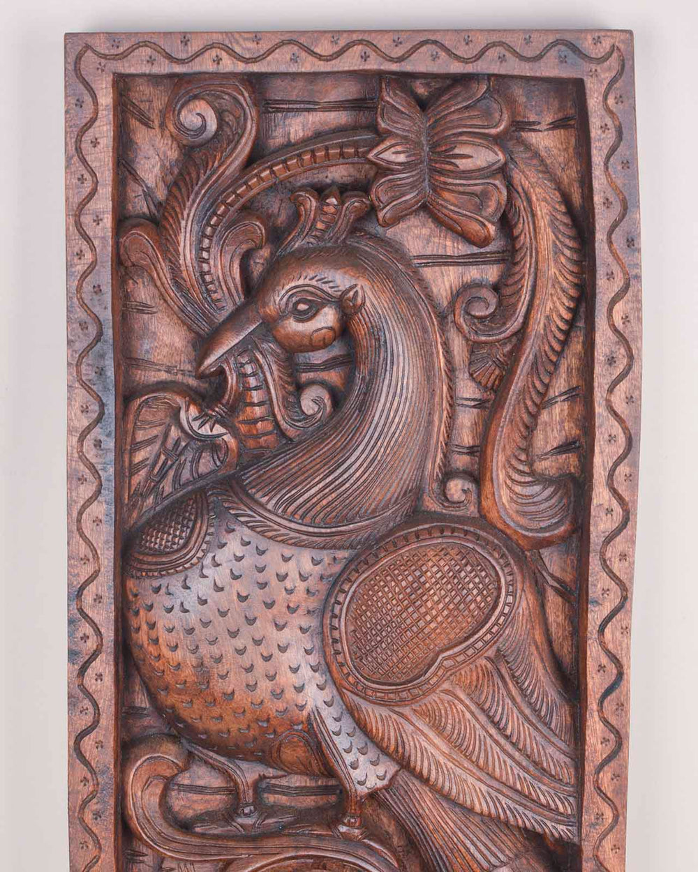 Vertical Peacock Wall Panel