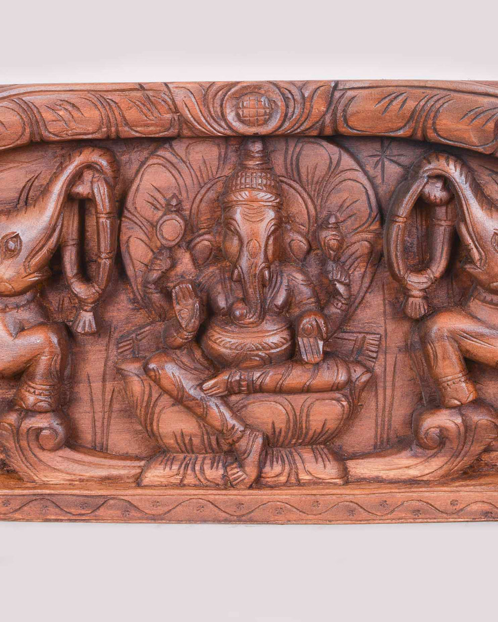 Wooden Gaja Ganesha Panel