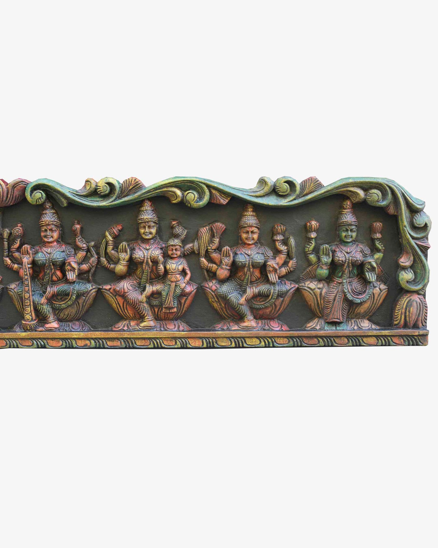 Handmade AshtaLakhmi Coloured Floral Design Panel 60"