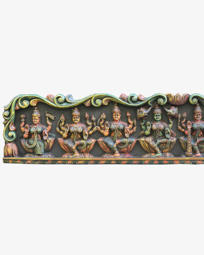 Handmade AshtaLakhmi Coloured Floral Design Panel 60"
