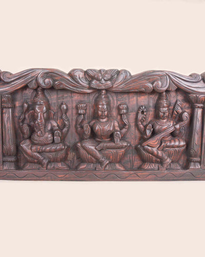 Pillar Design Ganesh,Lakshmi,Saraswathi,Elephant Panel 48"