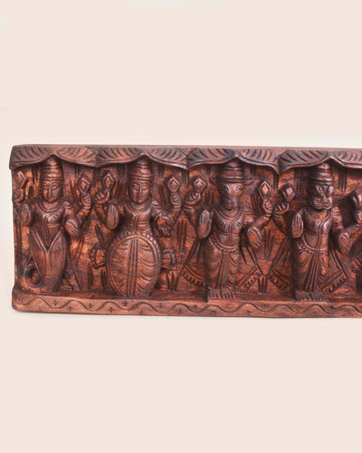 Ten Avatars of Mahavishnu Vaagai Wood Wall panel 36"