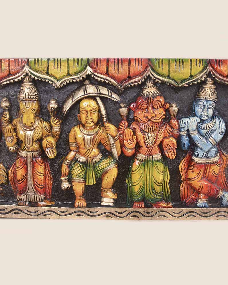 Mahavishnu Various Avatars Multicolour Wall Panel 36"