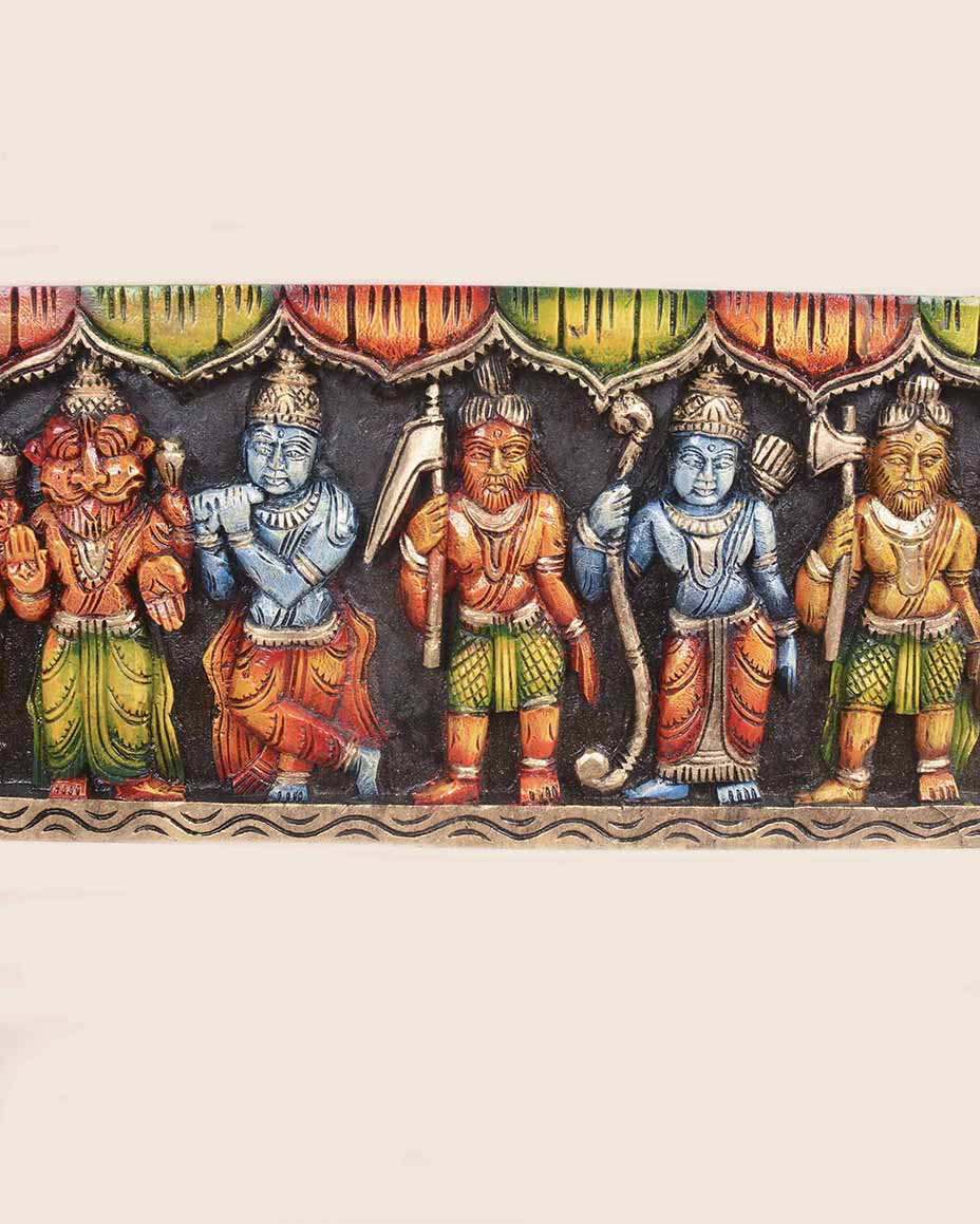 Mahavishnu Various Avatars Multicolour Wall Panel 36"