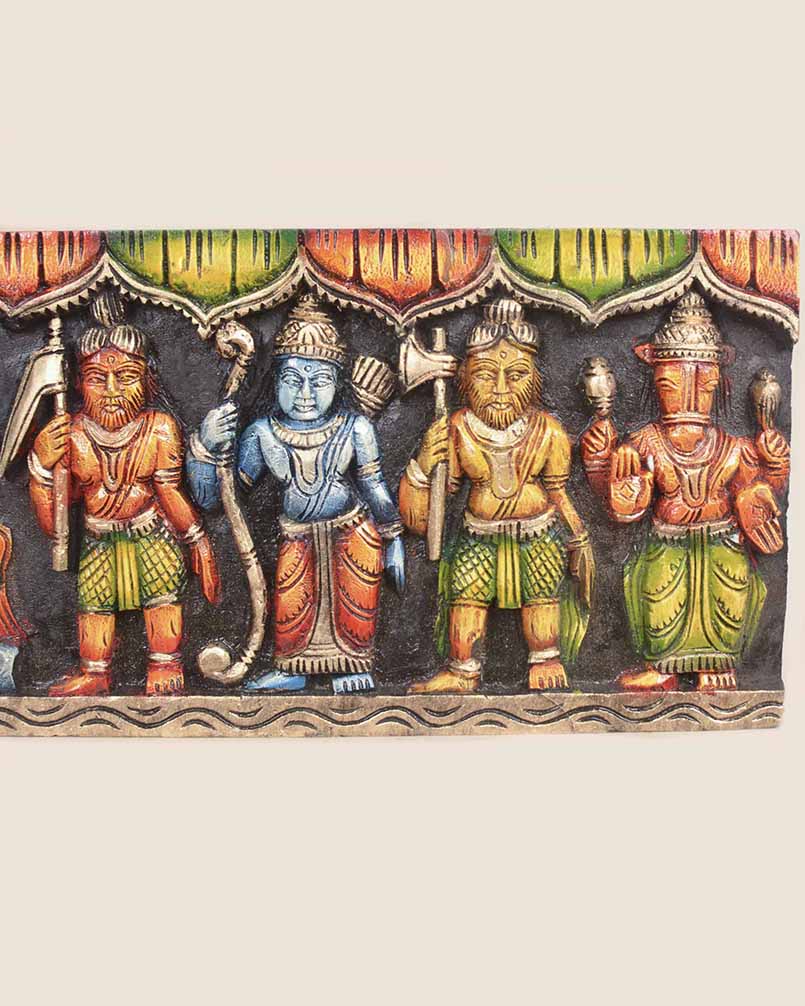 Mahavishnu Various Avatars Multicolour Wall Panel 36"