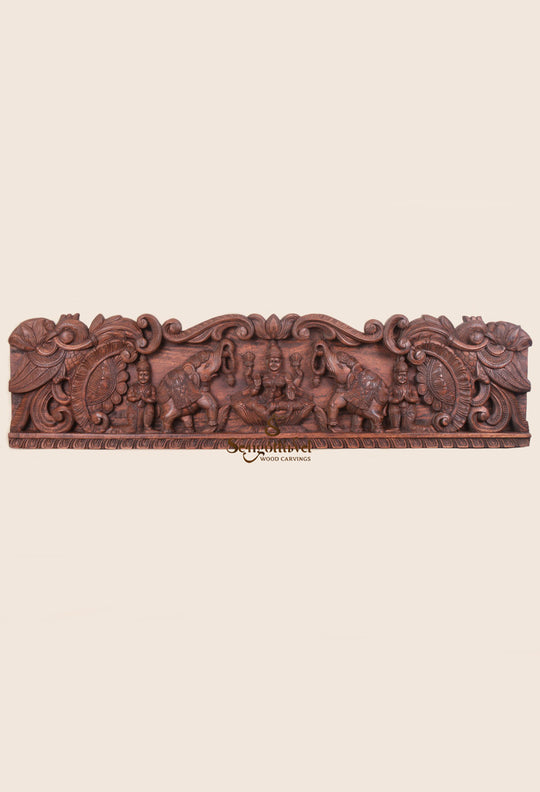 GajaLakshmi with Sevagars Floral Design  Panel 48"